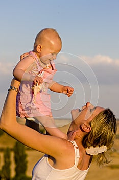 Mother with her baby