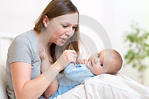 Mother and her Baby together. Love and Family concept. Maternity concept. Parenthood. Motherhood