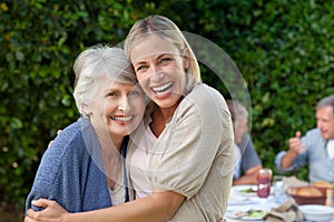 Mother with her daughter