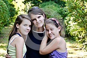 Mother and her daughters photo