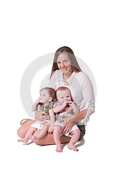 A mother and her twins