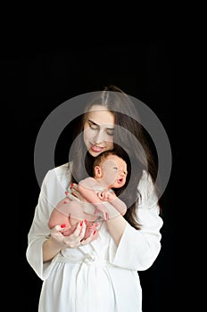 Mother holding a newborn baby