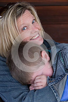 Mother Holds her Inconsolable Child