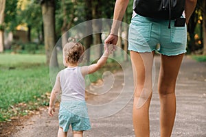 Mother with little daughter