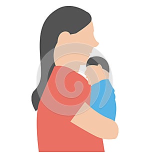 Mother love, caring That can be easily edited in any size or modified.