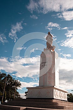 A mother marry statue was built in Portuguese colonialism at Dili Timor Leste