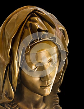 Mother Mary bronze bust