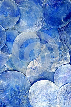 Madre da perla blu in giro cerchio modello 