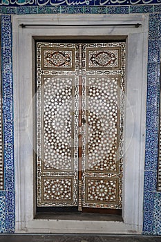 Mother of Pearl Inlay in Topkapi Palace, Istanbul, Turkey