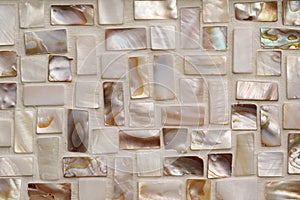 Mother of pearl mosaic tiles
