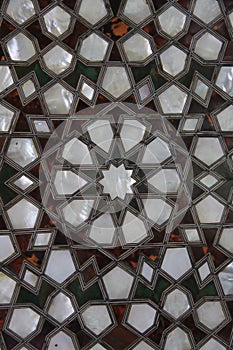 Mother of pearl and tortoiseshell ceiling of the Topkapi Palace photo