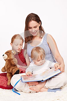 Mother Reads to Kids