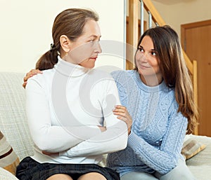 Mother reconciliation with his teen daughter photo