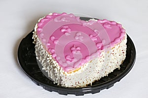 Mother's Day or birthday, message of love forever. Romantic cake for two