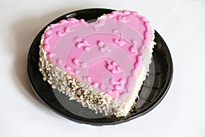 Mother's Day or birthday, message of love forever. Romantic cake for two