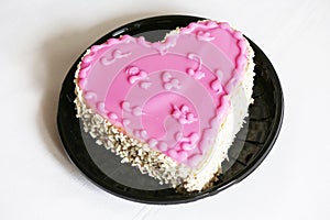 Mother's Day or birthday, message of love forever. Romantic cake for two