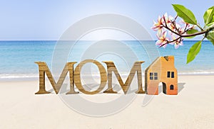Mother\'s day card background idea, tropical style