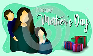 Mother`s day card or banner design