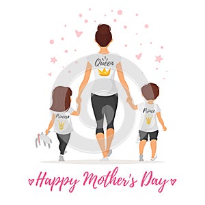 Mother`s day greeting card template