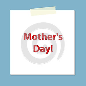 mother's day post it on blue