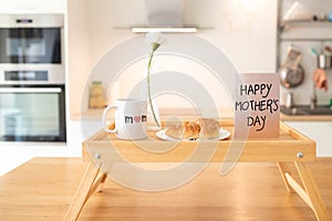 Mother\'s day still life with mom cup and a card