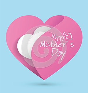 Mother`s Day-themed heart-shaped graphic design,Mother love.