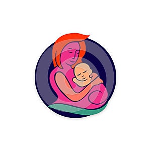 Mother`s Love and Care Concept Illustration