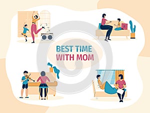 Mother son best time together motivation scene set