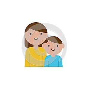 mother, son cartoon icon. Element of family cartoon icon for mobile concept and web apps. Detailed mother, son icon can be used fo