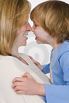 Mother & Son Nose to Nose