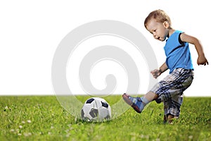 Mother and son playing ball in the park