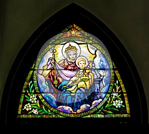 Mother and Son in Stained Glass