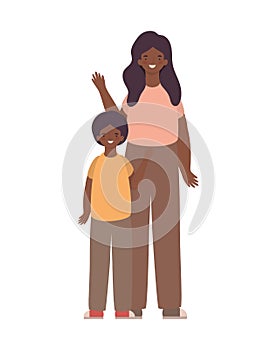 Mother with son vector design