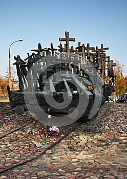 Mother Sybiraczki square. Monument to Fallen and Murdered in East in Warsaw. Poland