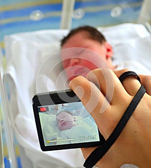 Mother taking a picture