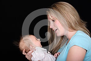 Mother Talking to Daughter