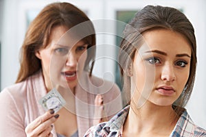 Mother Talking To Teenage Daughter About Contraception