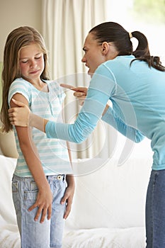 Mother Telling Off Daughter At Home