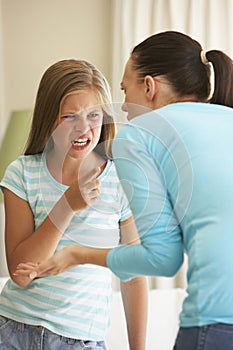 Mother Telling Off Daughter At Home