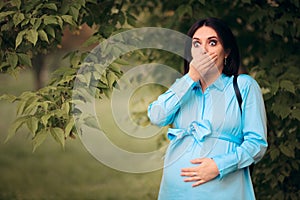 Pregnant Woman with Heartburn Acid Reflux Symptom photo