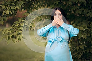 Pregnant Woman with Heartburn Acid Reflux Symptom photo