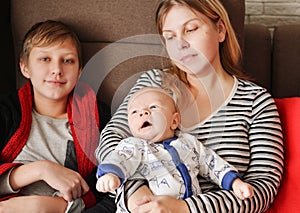 Mother with two sons