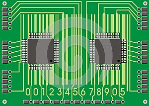 Motherboard barcode background