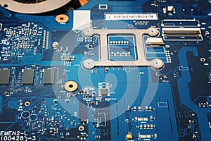Motherboard chipset closeup