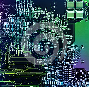 Motherboard circuit close-up