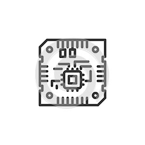 Motherboard CPU line icon