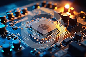 Motherboard with data protection sign at the cpu