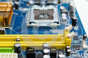 Motherboard detail, closeup