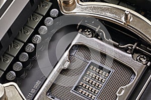 Motherboard detail of a computer