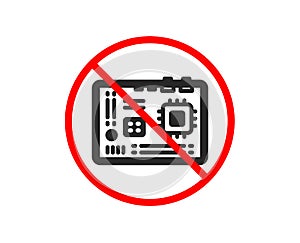 Motherboard icon. Computer component hardware sign. Vector